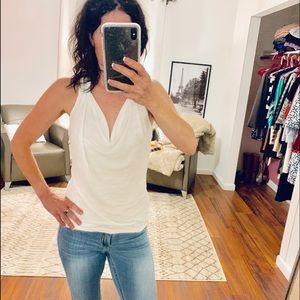 Calvin Klein White Halter Tank Small